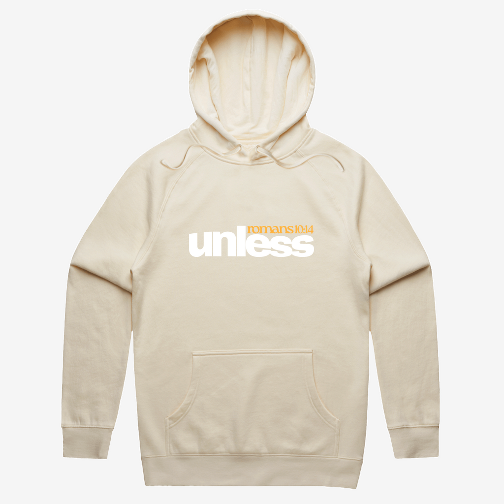 "UNLESS" Ecru Hoodie